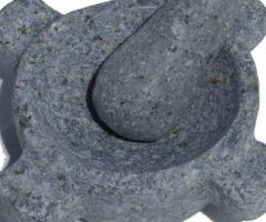 Morteros Molcajete Piedra de Moler tallado a mano en piedra natural Utensilio de Cocina artesanias